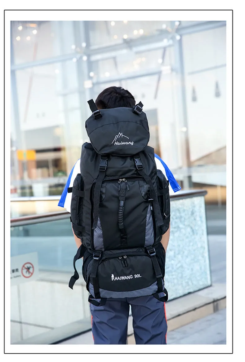 90L Large Capacity Waterproof Outdoor Travel Backpack Hiking Bag for Men