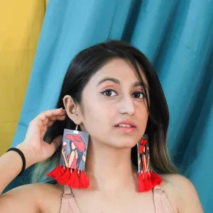 Danica Handpainted Red (Earrings)