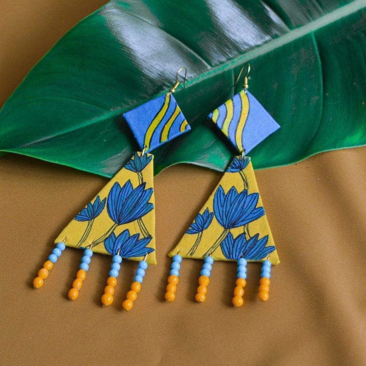 Hana Handpainted Blue (Earrings)