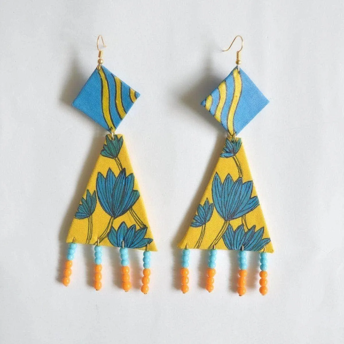 Hana Handpainted Blue (Earrings)