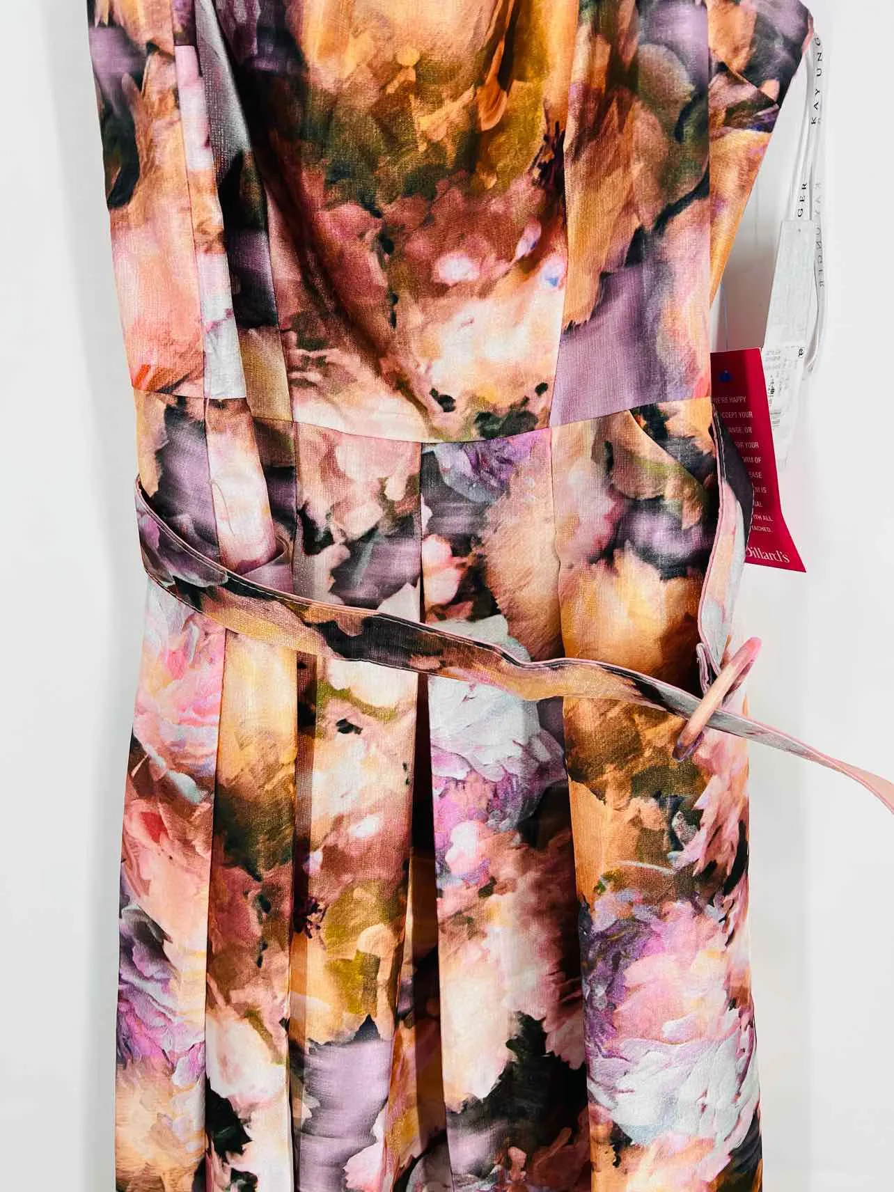 Kay Unger Size 16 Pink/Multi Floral Maxi NEW Formal Wear Formal