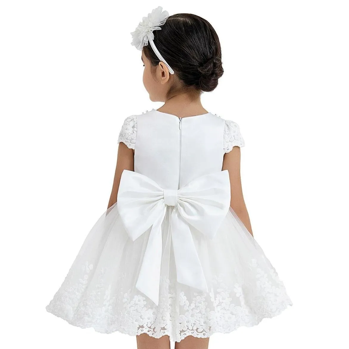 Girls Formal Lacy Heart Dress - Stylish and Elegant