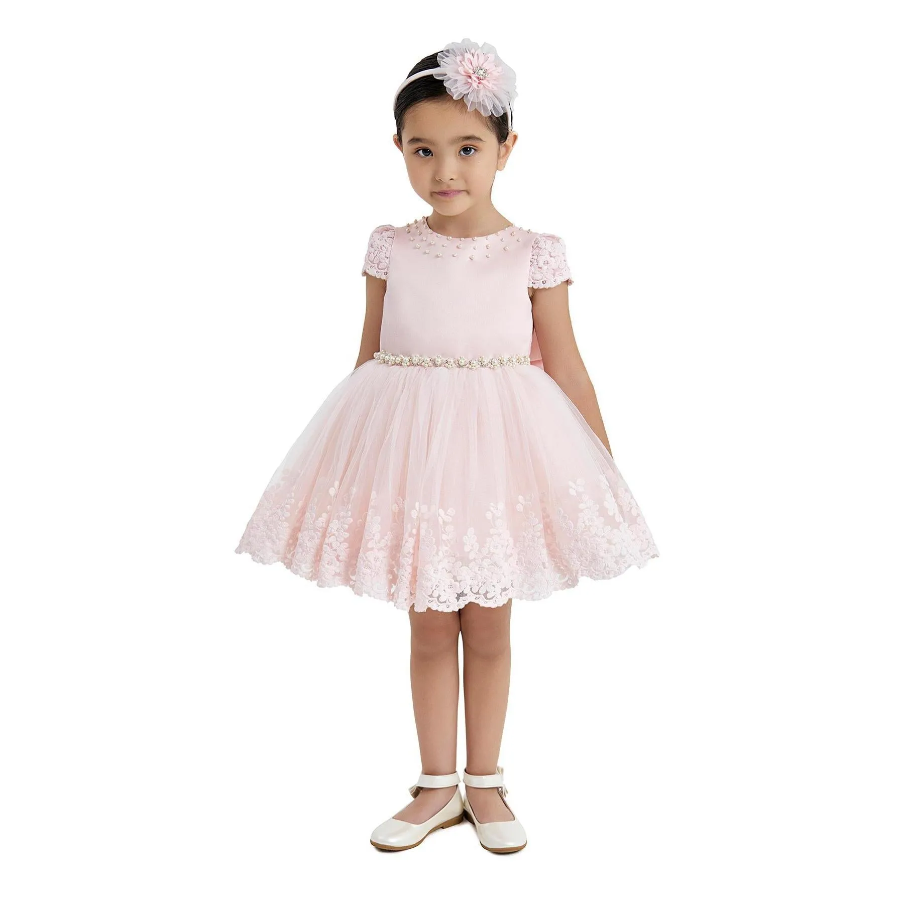 Girls Formal Lacy Heart Dress - Stylish and Elegant