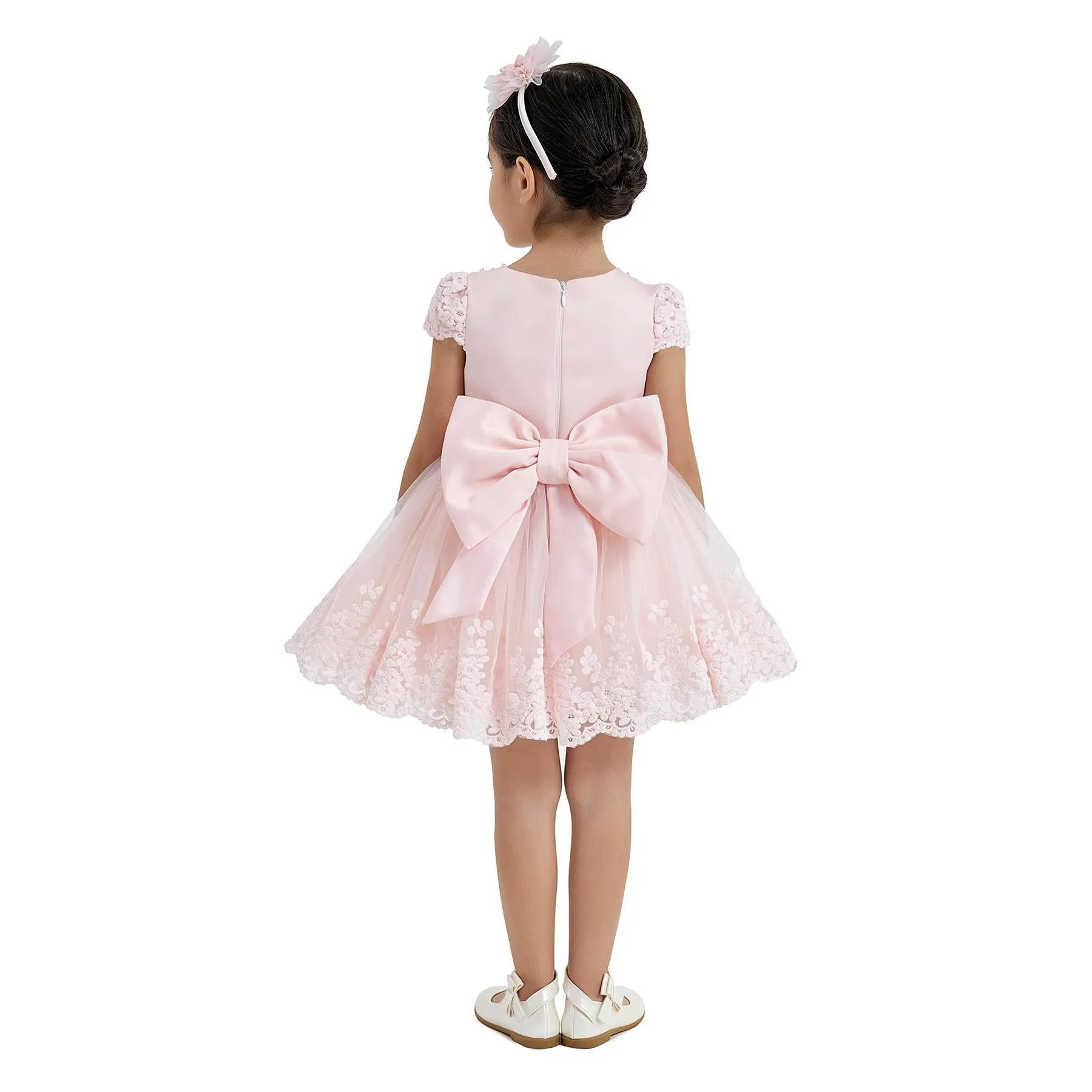 Girls Formal Lacy Heart Dress - Stylish and Elegant