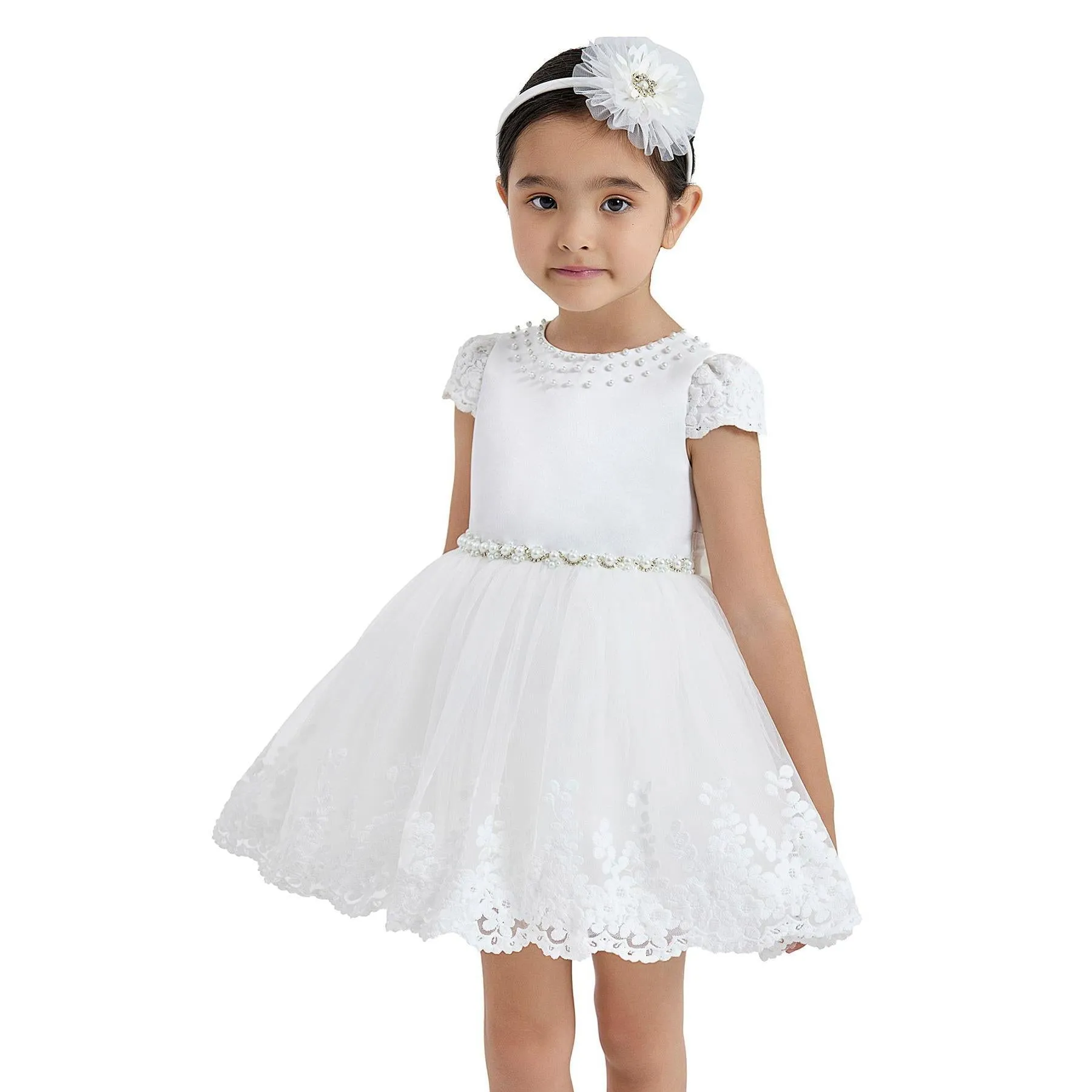 Girls Formal Lacy Heart Dress - Stylish and Elegant