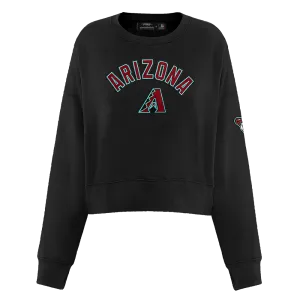 MLB ARIZONA DIAMONDBACKS CLASSIC WOMEN'S FLC CREWNECK (BLACK)