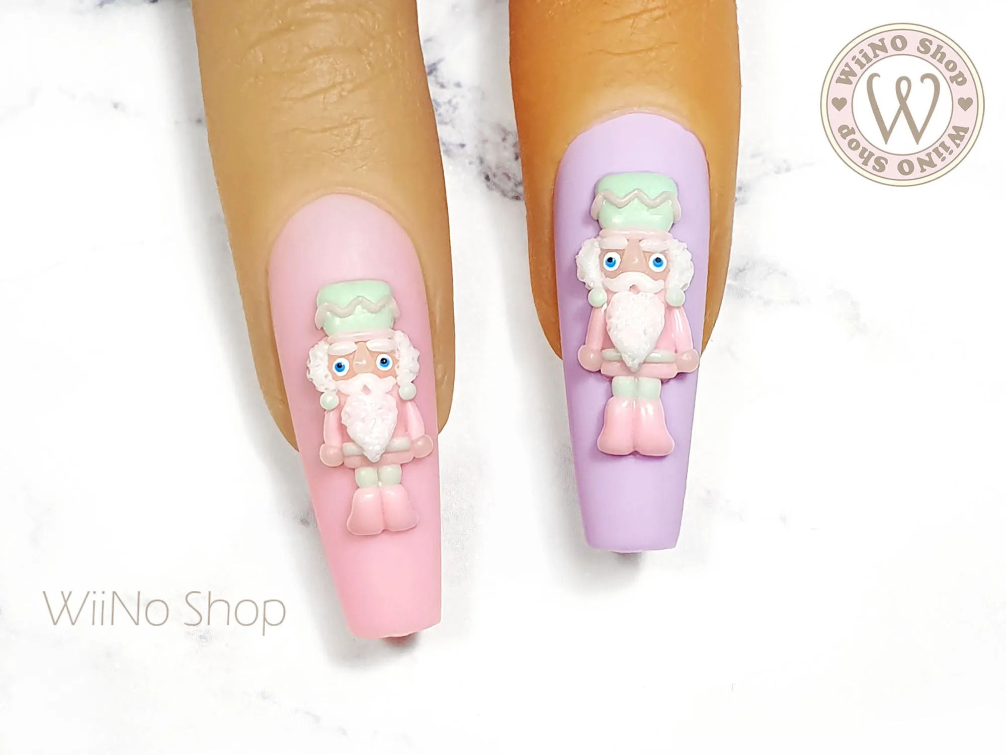 Pastel Nutcracker 3D Handmade Nail Art Charm - 2 pcs