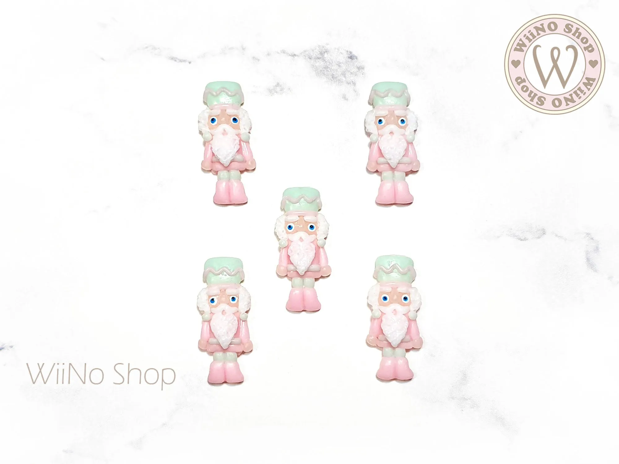 Pastel Nutcracker 3D Handmade Nail Art Charm - 2 pcs